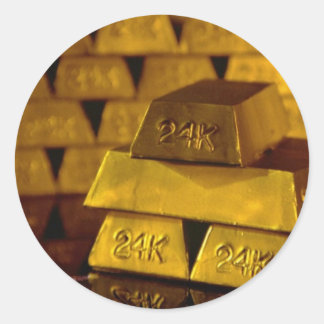 スタック金ゴールドバー ラウンドシール