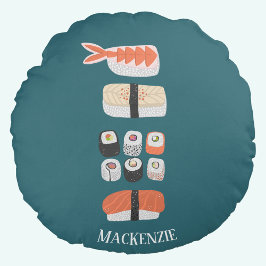 スタック・オブ・スシ名前をカスタムする ラウンドクッション