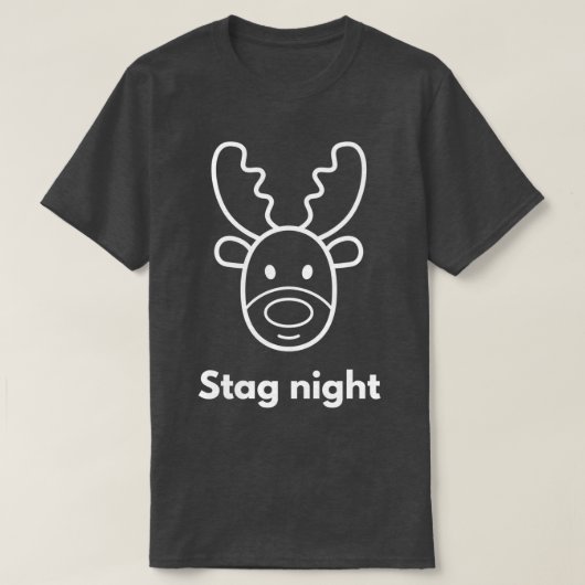 スタッグおもしろい夜 Tシャツ (デザイン正面)