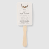 スタッグさびセージ緑フローラ素朴エレガントモダン ハンドファン (正面)