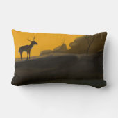 スタッグの壮麗なパーソナライズされた枕 ランバークッション (裏面)