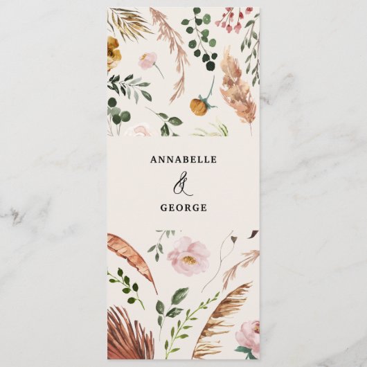 スタッグセージ結婚グリーンのメエレガントニュー メニュー (裏面)