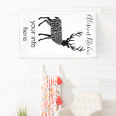 スタッグベニソン鹿猟狩り肉切り肉 横断幕 (インサイチュ)