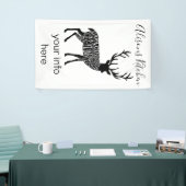 スタッグベニソン鹿猟狩り肉切り肉 横断幕 (トレードショー)