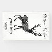 スタッグベニソン鹿猟狩り肉切り肉 横断幕 (横)