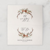 スタッグ素朴な植物結婚のテラコッタフローラ プレイスカード (外部開封)