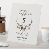 スタッグ結婚ラスティックバーンのmr&mrsテーブル番号 台座サイン (インサイチュ)