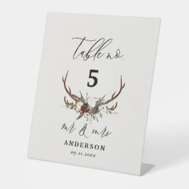 スタッグ結婚ラスティックバーンのmr&mrsテーブル番号 台座サイン