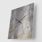 スタッコの壁 スクエア壁時計 (傾斜)