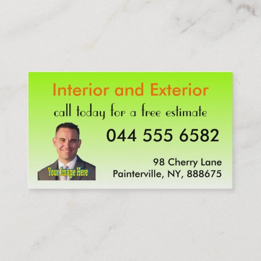 スタッコ絵画のペインター・ドライアウカスタムル 名刺 (裏面)