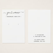 スタッシンプルドイヤリング製品表示ホルダーカード (正面&裏面)