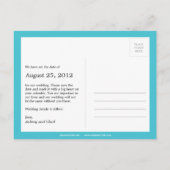 スタッスタイリッシュプ日付はがきを保存(ターコイズ) 案内ポストカード (裏面)