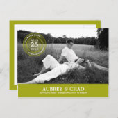 スタッスタイリッシュプ日付はがきを保存(ライム) 案内ポストカード (正面/裏面)