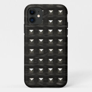 スタッズブラックレザー iPhone 11 ケース