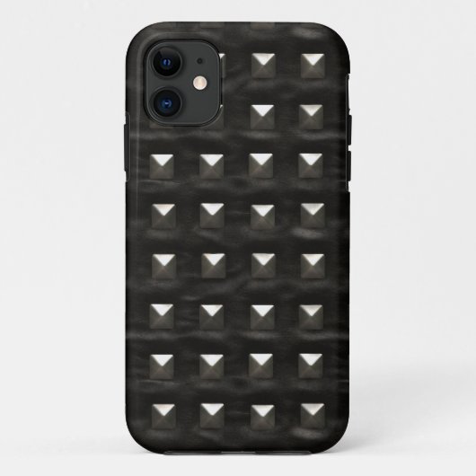 スタッズブラックレザー Case-Mate iPhoneケース (裏面)