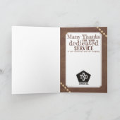 スタッズレザーユニバーサル従業員記念日カード カード (内部)