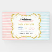 スタッチまたはラッシュウェルカムサインジェンダーリビールパーティー 横断幕 (横)