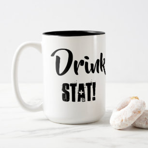 スタットを飲め！マグ ツートーンマグカップ