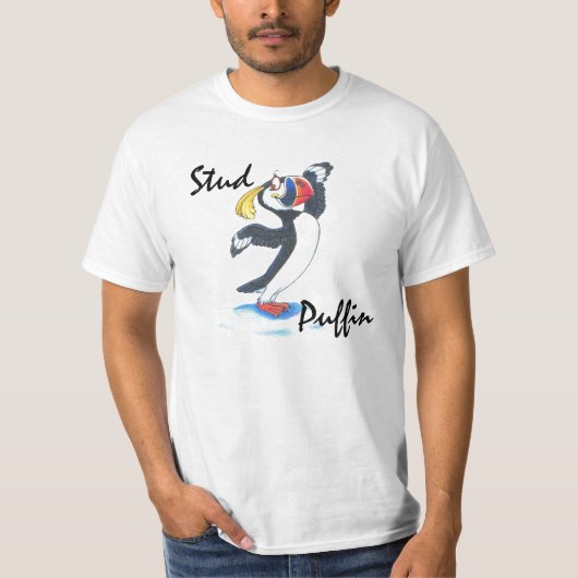 スタッドのツノメドリ Tシャツ (正面)