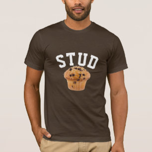 スタッドのマフィンのカップケーキのマフィンの写実的でおもしろいなデ Tシャツ