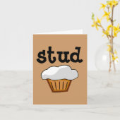 スタッドのマフィン、かわいくおもしろいで焼いたなよい カード (黄色い花)