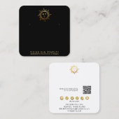 *~*スタッドイヤリングディスプレイQRソーシャルメディアSun スクエア名刺 (正面/裏面)