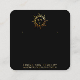 *～*スタッドイヤリングディスプレイQRソーシャルメディアSun  スクエア名刺