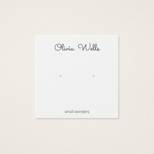 スタッドイヤリングフォトソーシャルメディア表示カード (正面)