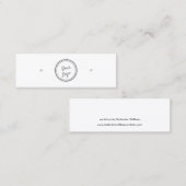 スタッドイヤリング表示カード |ロゴの追加 スキニー名刺 (正面/裏面)