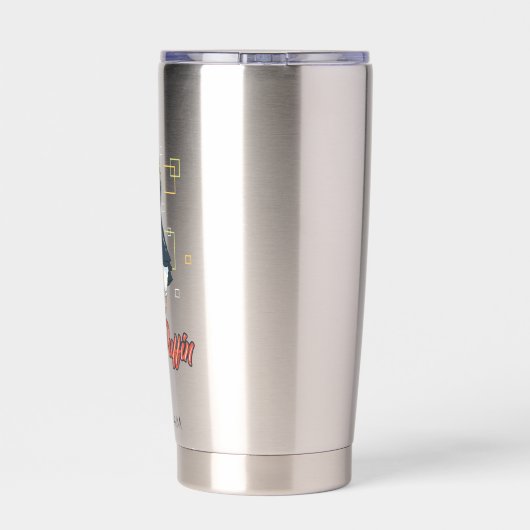 スタッドパフィンシーバードイラストレーション パーソナライズされた 保温保冷タンブラー (背面)