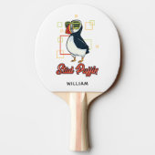 スタッドパフィンシーバードキュートギャグパーソナライズされた 卓球ラケット (裏面)