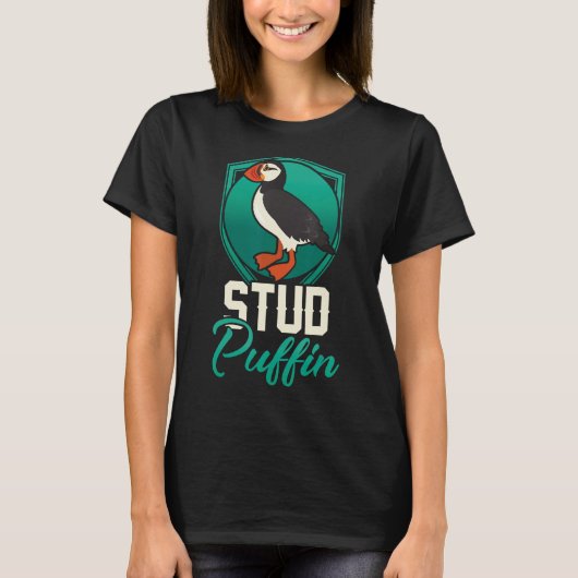 スタッドパフィンシーバード&動物愛好家ギフト Tシャツ (正面)