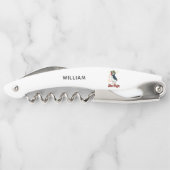 スタッドパフィン海鳥イラスト - 名前入り ソムリエナイフ (裏面)