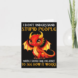スタッドピープルがわからない ドラゴン好きかわいい サンキューカード