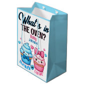 スタッドマフィンまたはカップケーキピンクまたはブルージェンダーリビール ミディアムペーパーバッグ (裏面アングル)