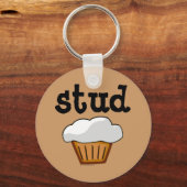 スタッドマフィン、可愛おもしろいい焼いた良い キーホルダー (正面)