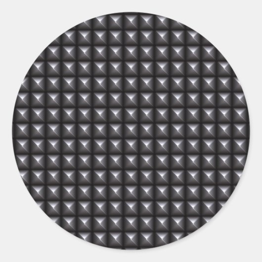 スタッド鋼テクスチャ ラウンドシール (正面)