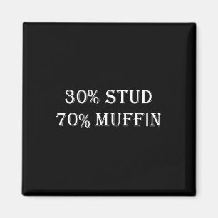 スタッド30% マフィン70% ユーモアたっぷりのバレンタインセリフ マグネット