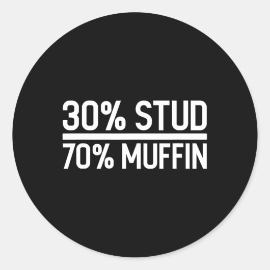 スタッド70%マフィおもしろいン – 父の日売り ラウンドシール (正面)