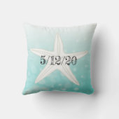 スタッパーソナライズされたフィッシュビーチハウスピロー クッション (裏面)