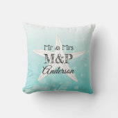 スタッパーソナライズされたフィッシュビーチハウスピロー クッション (正面)