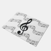 スタッフおよびト音記号 ドアマット (アングル)