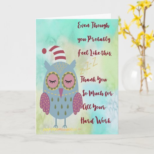 スタッフから医療従事者まで、お礼を気に申し上げる カード (黄色い花)