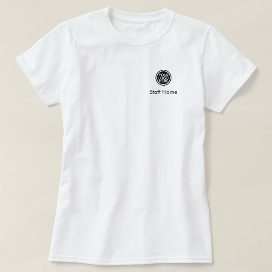 スタッフがロゴの名前を付けカスタムる\ Business Company Tシャツ (デザイン正面)