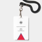 スタッフが写真にアクセスするI.D.セキュリティパス バッジ (ストラップ付き裏面)