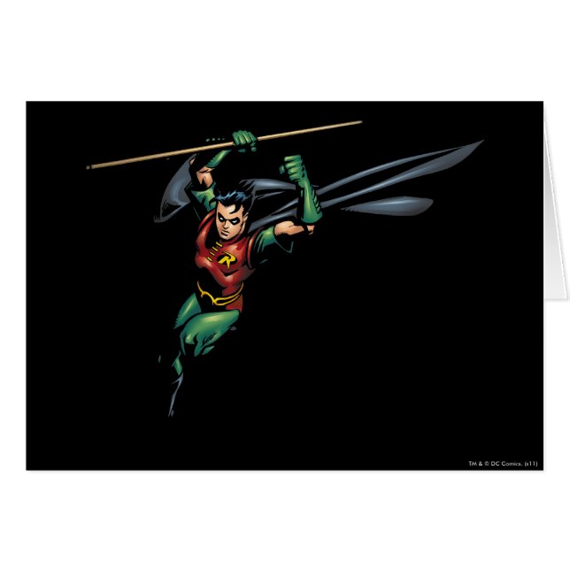 スタッフとロビン – 跳躍 (正面横)