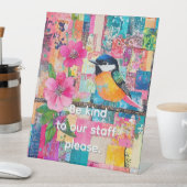 スタッフに優しくしてほしい 台座サイン (インサイチュ)