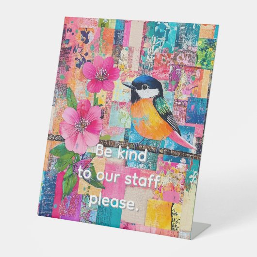 スタッフに優しくしてほしい 台座サイン (正面)