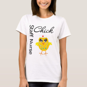 スタッフのナースのひよこv1 tシャツ