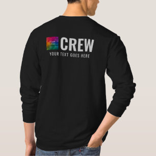 スタッフのロゴメンズダブルモダンサイドプリント Tシャツ